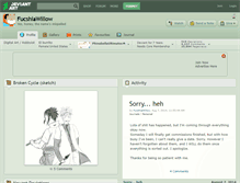 Tablet Screenshot of fucshiawillow.deviantart.com