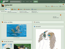 Tablet Screenshot of canine-girl.deviantart.com