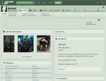 Tablet Screenshot of dersack.deviantart.com