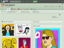 Tablet Screenshot of crazy-opossum.deviantart.com