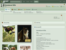 Tablet Screenshot of horselover1856.deviantart.com