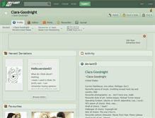 Tablet Screenshot of clara-goodnight.deviantart.com