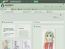 Tablet Screenshot of amazinghero.deviantart.com