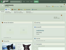 Tablet Screenshot of ladyunlucky.deviantart.com