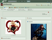Tablet Screenshot of darkraven666.deviantart.com