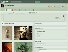 Tablet Screenshot of humangame.deviantart.com