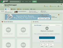Tablet Screenshot of baronwitchnapper.deviantart.com