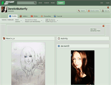 Tablet Screenshot of derelictbutterfly.deviantart.com