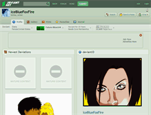 Tablet Screenshot of icebluefoxfire.deviantart.com