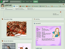 Tablet Screenshot of ladycrypt.deviantart.com