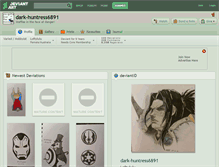 Tablet Screenshot of dark-huntress6891.deviantart.com