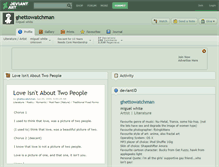 Tablet Screenshot of ghettowatchman.deviantart.com