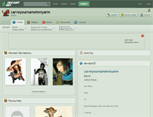 Tablet Screenshot of carveyournameinmyarm.deviantart.com