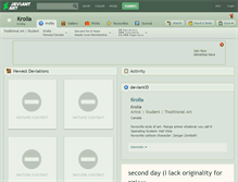 Tablet Screenshot of krolia.deviantart.com