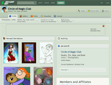 Tablet Screenshot of circle-of-magic-club.deviantart.com