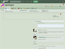 Tablet Screenshot of catiethedark.deviantart.com
