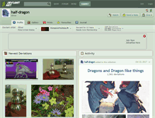 Tablet Screenshot of half-dragon.deviantart.com