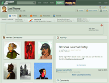 Tablet Screenshot of lostthyme.deviantart.com