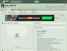 Tablet Screenshot of dark--hedgehog.deviantart.com