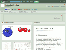 Tablet Screenshot of misterythewere-hog.deviantart.com