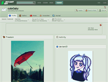 Tablet Screenshot of cutegaby.deviantart.com