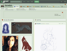 Tablet Screenshot of nomadism.deviantart.com