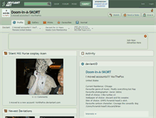 Tablet Screenshot of doom-in-a-skort.deviantart.com