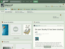 Tablet Screenshot of bjkgreywolf.deviantart.com