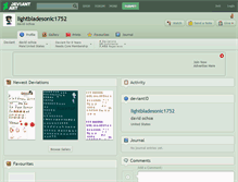 Tablet Screenshot of lightbladesonic1752.deviantart.com