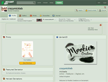 Tablet Screenshot of crazymickieb.deviantart.com