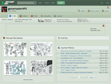 Tablet Screenshot of gamemasternpx.deviantart.com