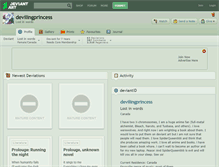 Tablet Screenshot of devilingprincess.deviantart.com