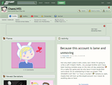 Tablet Screenshot of chaoslives.deviantart.com