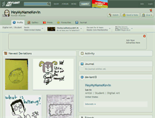Tablet Screenshot of heymynamekevin.deviantart.com