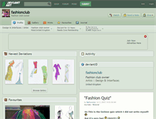 Tablet Screenshot of fashionclub.deviantart.com