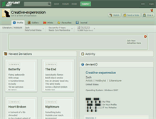 Tablet Screenshot of creative-experession.deviantart.com