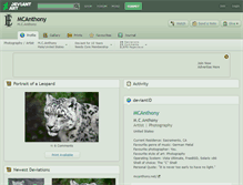 Tablet Screenshot of mcanthony.deviantart.com