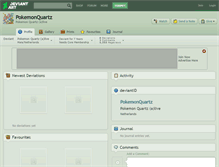 Tablet Screenshot of pokemonquartz.deviantart.com