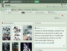 Tablet Screenshot of carrinth.deviantart.com