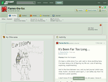 Tablet Screenshot of flames-the-fox.deviantart.com