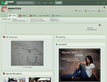 Tablet Screenshot of masterchick.deviantart.com