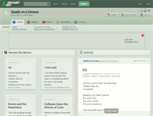 Tablet Screenshot of death-in-crimson.deviantart.com
