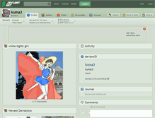 Tablet Screenshot of kuma3.deviantart.com