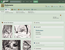 Tablet Screenshot of findmyname.deviantart.com