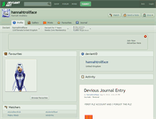 Tablet Screenshot of hannahtrollface.deviantart.com
