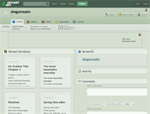 Tablet Screenshot of dragonrealm.deviantart.com