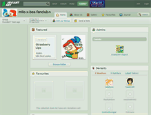 Tablet Screenshot of milo-x-bea-fanclub.deviantart.com