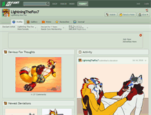 Tablet Screenshot of lightningthefox7.deviantart.com