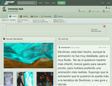 Tablet Screenshot of inmortal-666.deviantart.com