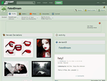 Tablet Screenshot of fateddream.deviantart.com
